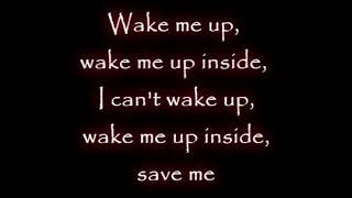 Evanescence Wake me up Inside Lyrics [upl. by Anaihsat]