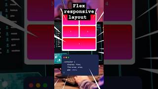 Flex responsive layout css shorts flex css coding [upl. by Lesley]