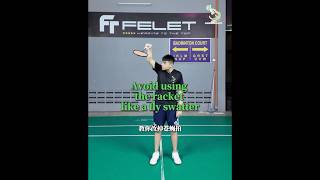 Tips❗Avoid using the racket like a fly swatter🏸 badmintonmalaysia setbadmintonacademy [upl. by Ynaitirb]