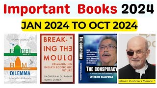 Books amp Authors 2024  January to October 2024  10 Months Current Affairs 2024 [upl. by Ddart]