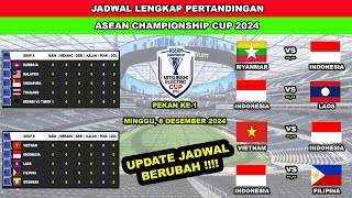 UPDATE JADWAL PIALA AFF SENIOR 2024  PEMBAGIAN GRUP PIALA AFF 2024 [upl. by Amil]