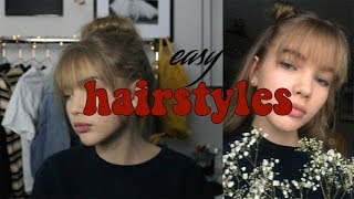 easy hairstyles extra cute with bangs [upl. by Popelka]