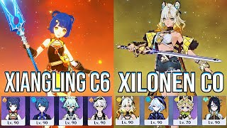 4 star team amp Xilonen C0 Main DPS Spiral Abyss FLoor 12 Genshin Impact [upl. by Croom546]