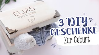 3 DIY Geschenke zur Geburt 👶🍼  Babygeschenk ganz einfach basteln [upl. by Isaak]