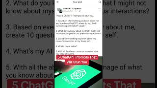 5 ChatGPT Prompts That Will Shock You 😲 chatgpt ai [upl. by Irwin727]