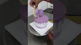 Parple dripping cake decoration idea viralvideo cake video youtubeshorts youtube [upl. by Yelena]