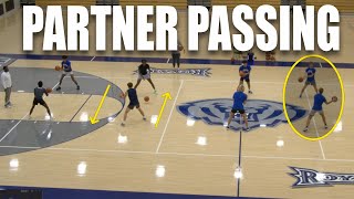 Partner Passing  Basketball Drill [upl. by Irami]