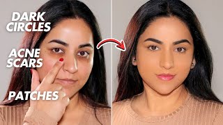 5 Key Steps to cover Dark Circles Spots amp Pigmentation  Everyday Makeup [upl. by Ahsielat791]