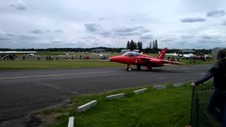 Ex RAF Red Arrows Hawker Siddeley Gnat At Air Britain Classic Fly In 2012 [upl. by Anneh]