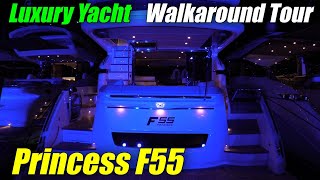 Luxury Yacht Tour  2023 Princess F55 [upl. by Kasper335]