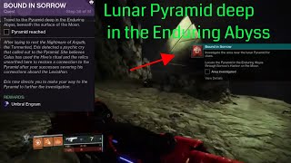 Destiny 2  How to find the Lunar Pyramid deep in the Enduring Abyss  Bound in Sorrow Quest [upl. by Naes]