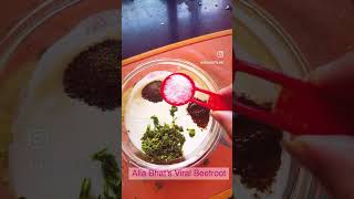 Alia Bhatt’s Viral tasty amp healthy Beetroot Raita [upl. by Waylan]