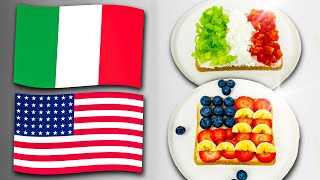 🥪I Made a Sandwiches in The Shape of Flags  ASMR Flags [upl. by Nerat]