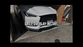 2022 Q60 Grill Overlay Install Chrome Delete [upl. by Conlon]