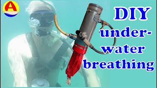 Underwater breathing No scuba tank no compressor just with your own muscles [upl. by Wayne]