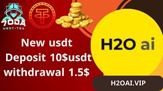 New website usdt h2oai Deposit 10  proof of withdrawal 15 instantly to my Binance wallet [upl. by Luanni884]