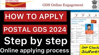 HOW TO APPLY POSTAL GDS ONLINE PROCESS 2024  POST OFFICE JOB APPLYING 2024 [upl. by Ahsilahk]