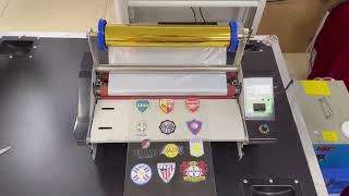 A1 6090UV golden foil printer [upl. by Adnahc560]