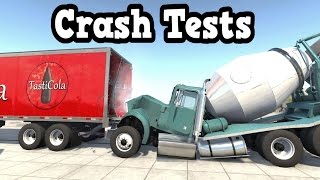 BeamNG Drive  Semi Trailer Underride Bar Crash Tests [upl. by Hakeem810]