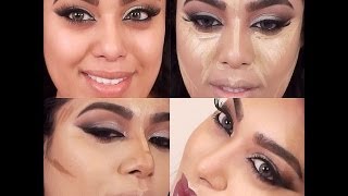 FOUNDATION CONTOUR AND HIGHLIGHT TUTORIAL  LA Girl Cosmetics [upl. by Erbua]