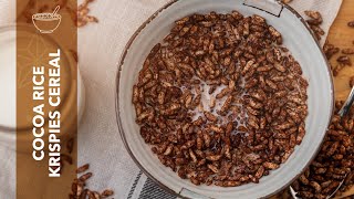 Homemade Coco Rice Krispies Cereal  Instant Stovetop Cereal in 5 mins  DIY Cocoa Puffs Cereal [upl. by Mort]