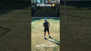 How to finish a 32 shot rally Wait for it tennis patience [upl. by Lanni]