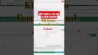 Input Range amp Cell Link Di Form Control excel exceltutorial exceltricks shorts microsoftoffice [upl. by Ailic]