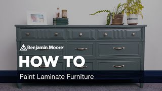 How to Paint Laminate Furniture  Benjamin Moore [upl. by Caiaphas]