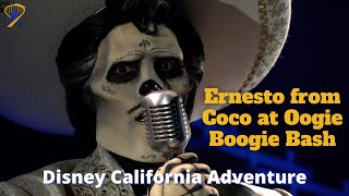 Cocos Ernesto de la Cruz Talks with Guests at Oogie Boogie Bash [upl. by Wilkens]