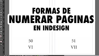 NUMERAR PÁGINAS deste otro número en INDESIGN [upl. by Naillij]