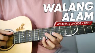 Hev Abi quotWalang Alamquot  EASY Accurate Chords [upl. by Farrica]