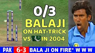 Thrilling Bowling 🔥 by Balaji vs Pakistan  Ind vs Pak 5th odi 2004  Lakshmipathy Balaji W W W 🔥😱 [upl. by Faustena]