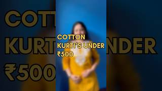 Cottom kurtis under ₹500 cottonkurti amazonfinds fashion kurtis under500 shortvideos shorts [upl. by Notned742]