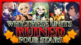 How The quotPower Fivequot Ruined Four Star Characters  Genshin Impact [upl. by Ennoryt]