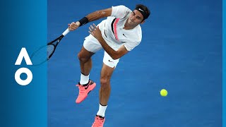 Hyeon Chung v Roger Federer match highlights SF  Australian Open 2018 [upl. by Oirtemed]