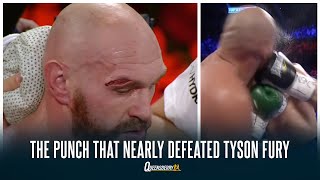 THE PUNCH THAT NEARLY DEFEATED TYSON FURY  OTTO WALLIN PUNCH THAT CAUSED SEVERE CUT DURING FIGHT [upl. by Audley]