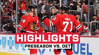 HIGHLIGHTS PRESEASON Chicago vs Detroit  Chicago Blackhawks [upl. by Fillbert]