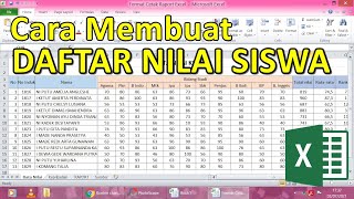 Cara Membuat Daftar Nilai Siswa Menggunakan Microsoft Excel [upl. by Devaj360]