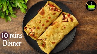 10 mins Dinner Recipes Quick Dinner Recipes  Simple Dinner Recipe  Easy Dinner  Paneer roll [upl. by Kendre74]