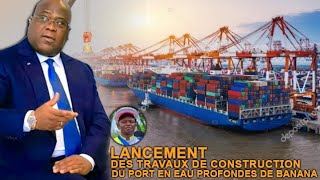 🔴 LANCEMENT DES TRAVAUX DE CONSTRUCTION DU PORT EN EAU PROFONDES DE BANANA [upl. by Scopp]