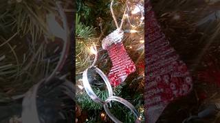 ♻️ Christmas Tree Decorated with Trash recycle christmas trashtotreasure upcycledcrafts [upl. by Sirois]