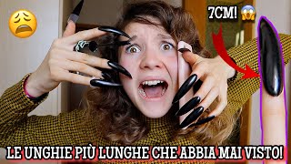 VIVO CON LE UNGHIE PIÙ LUNGHE MAI VISTE PER 24 ORE assurdo ♕ [upl. by Bej]