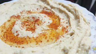 HUMMUS without Tahini recipe  creamy and smooth textured  middle east dip [upl. by Domenech]