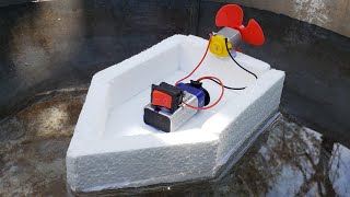 How To Make A Thermocol Boat With DC Motor [upl. by Kwan]