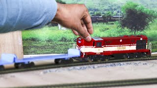 WDM3Amodel  INDIAN RAILWAY MODEL  RUNNING OF ALCO GOODS TRAIN MODEL [upl. by Asemaj]