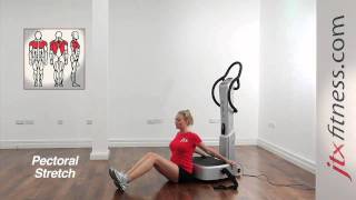 Vibration Plate Stretches How To Do A Pectoral Stretch On A Vibration Plate [upl. by Hanako458]