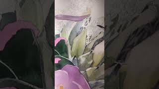 Gėlių magija aquarelle painting paintingprocess flowers watercolor flowersmagic [upl. by Callean139]