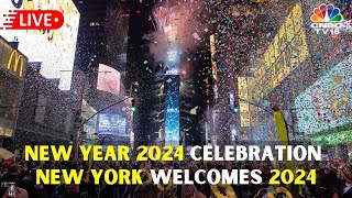 LIVE New Year 2024 Celebrations  Times Square New York  Las Vegas  World Welcomes 2024  IN18L [upl. by Doley431]