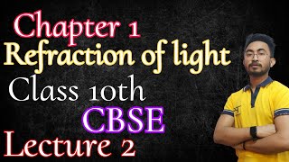 10th CBSE  Physics  Chapter 2  Refraction of light  English Medium [upl. by Gaskin]