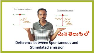 Difference between spontaneous and stimulated emission  DrRaheem Ahmed  Laser [upl. by Marpet]